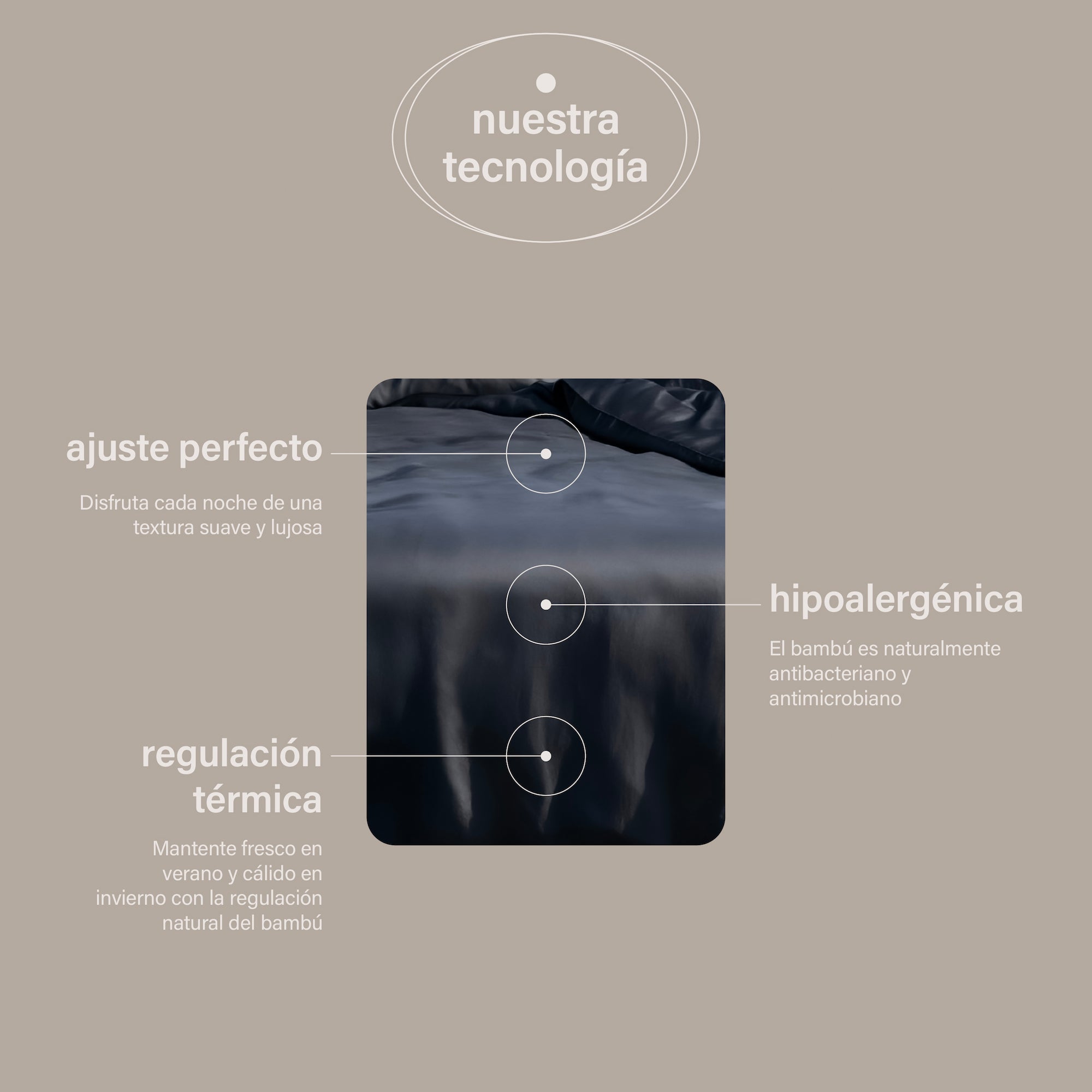 funda plumón de bambú