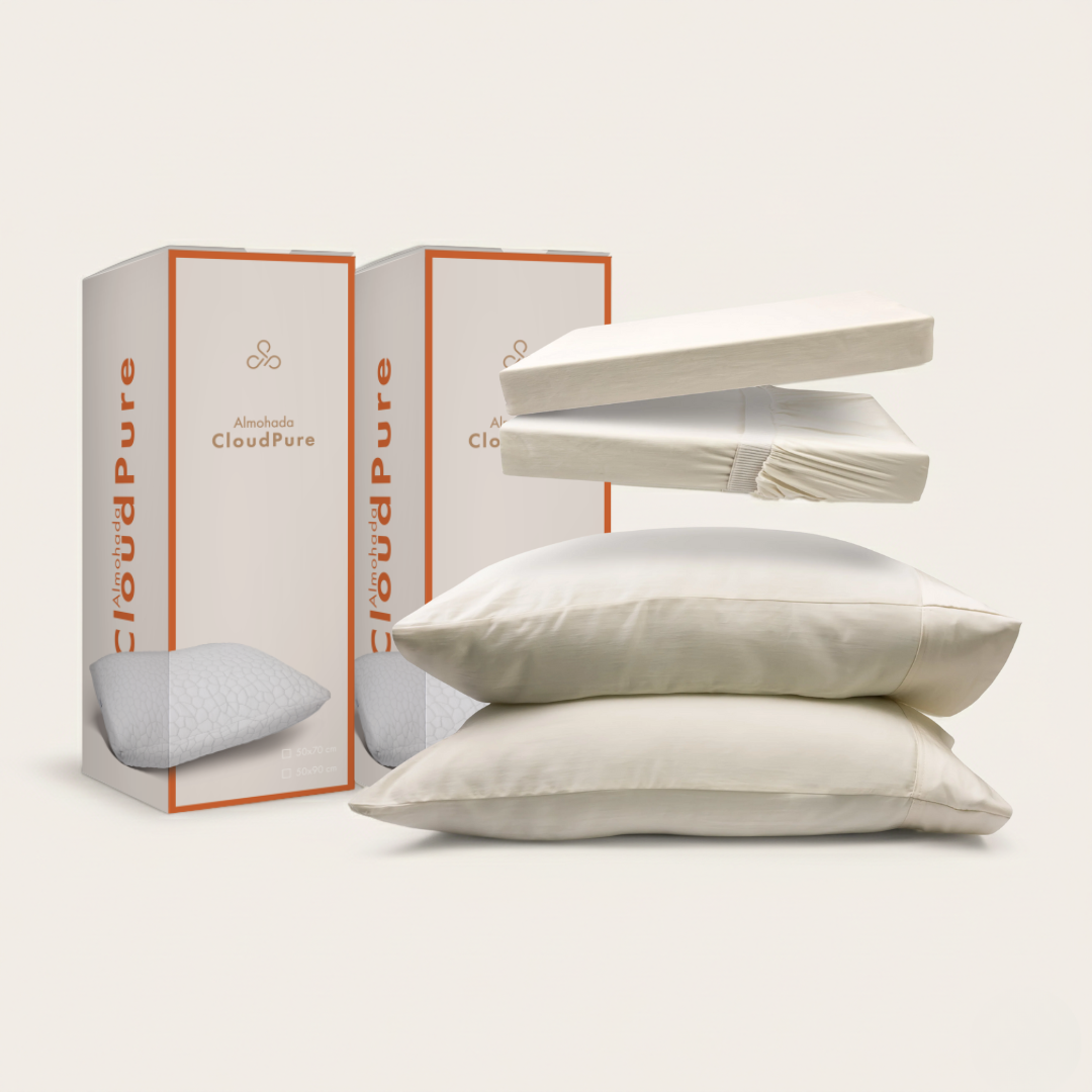 Sábanas de TENCEL™ + Almohadas CloudePure