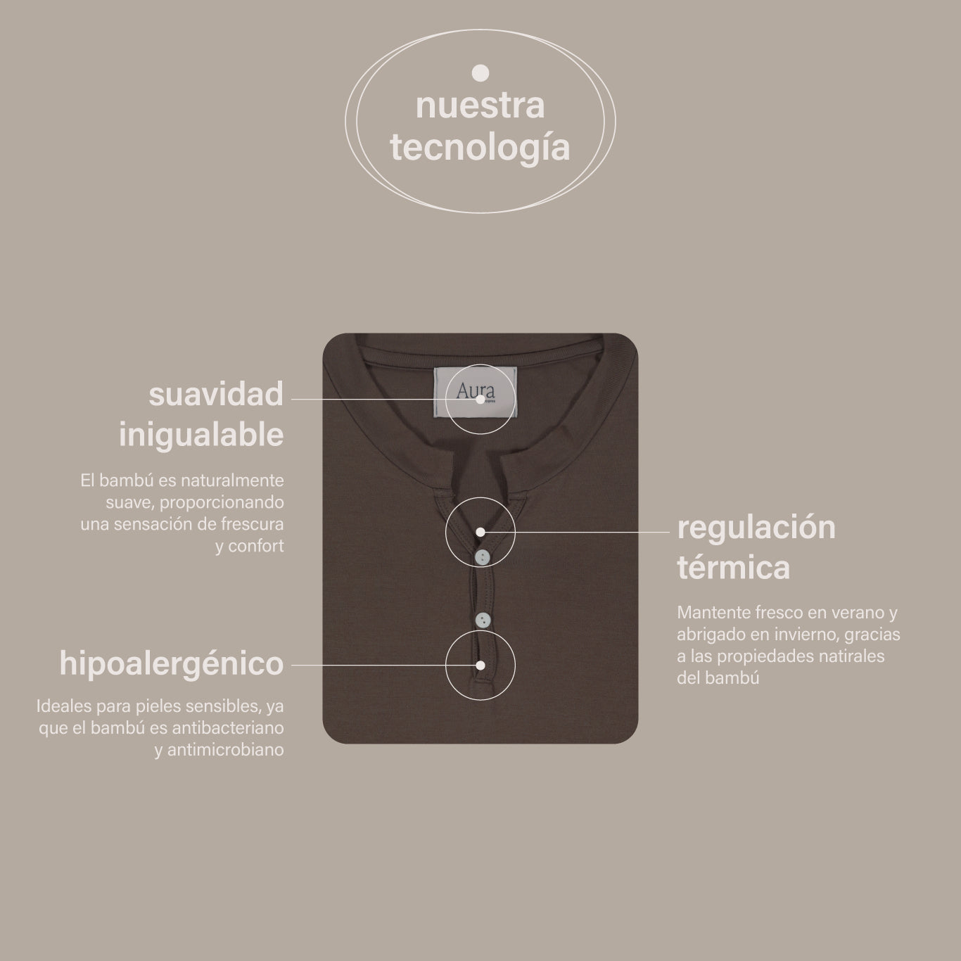 pijamas bambú hombre aura