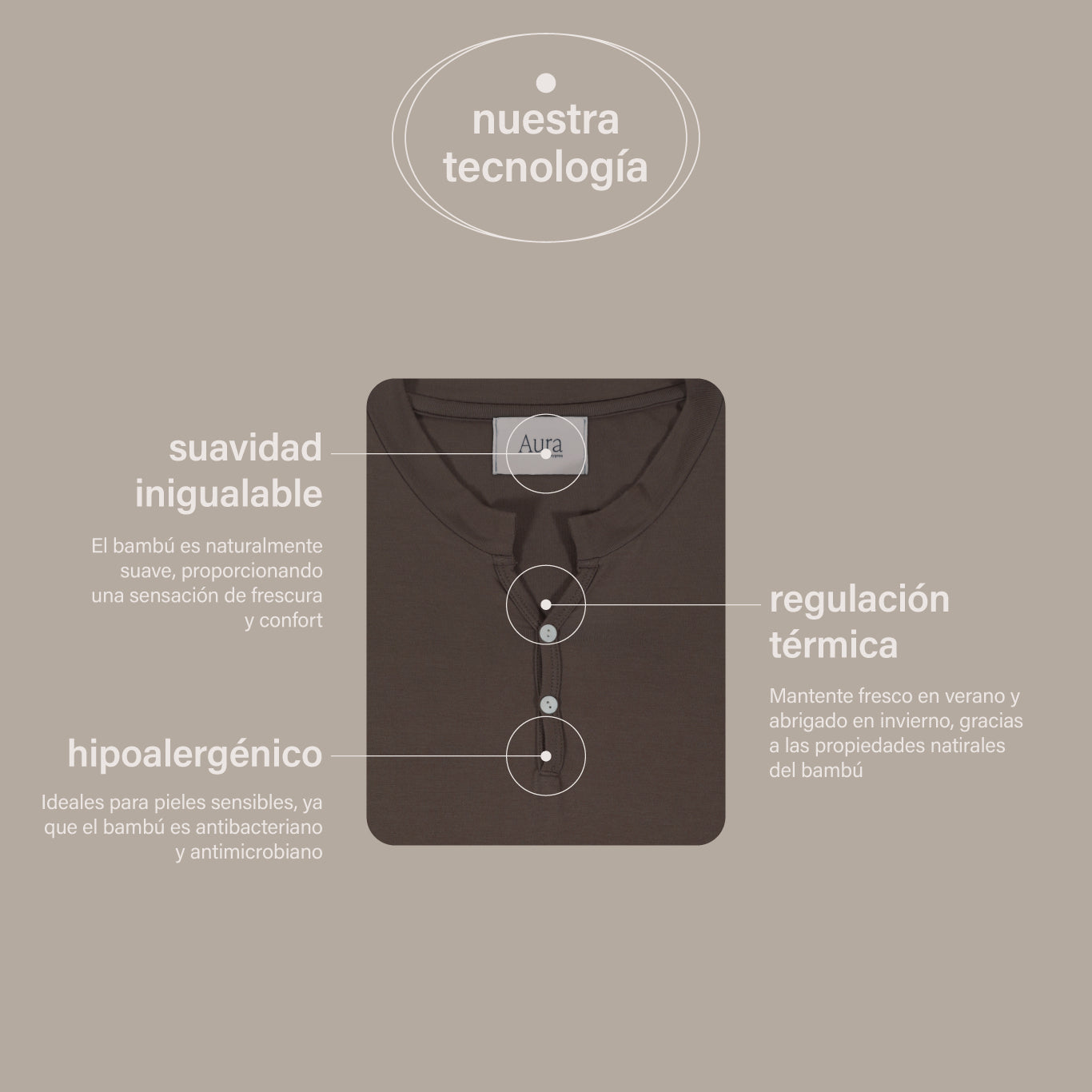 pijamas bambú hombre aura