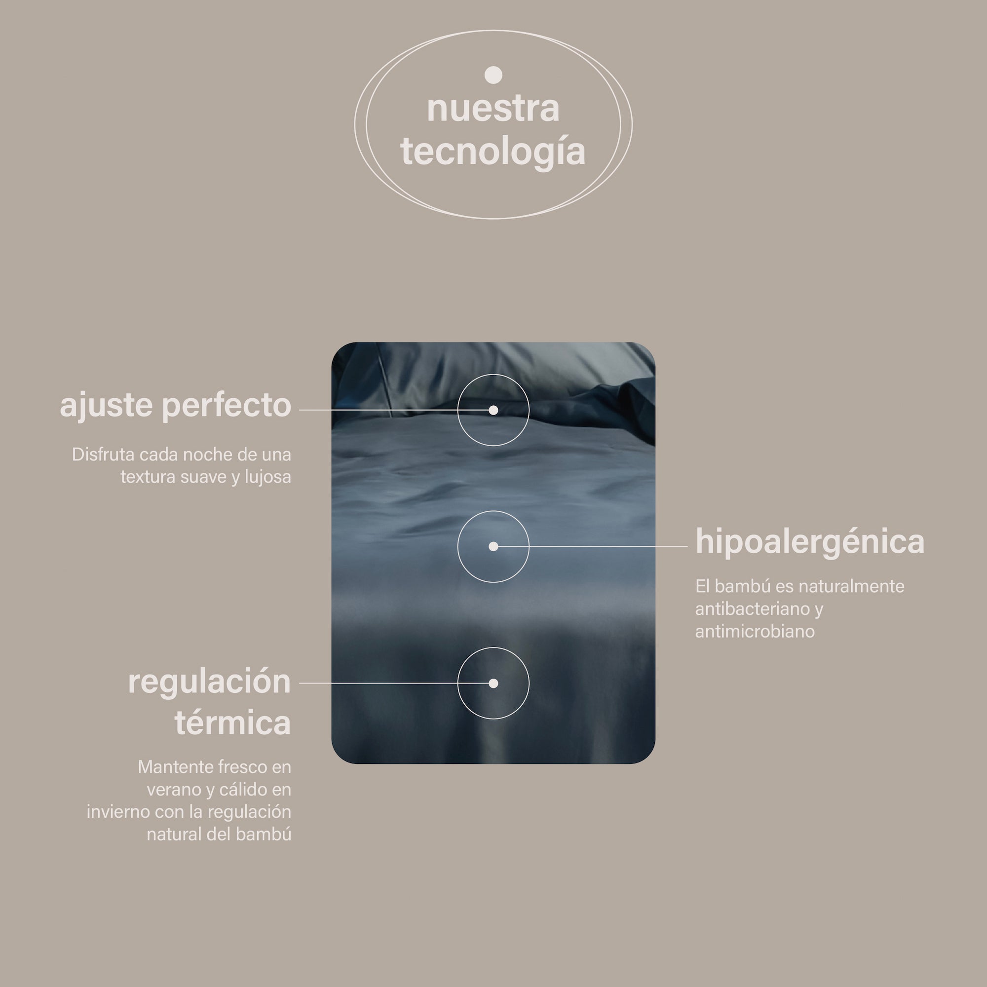 funda plumón de bambú