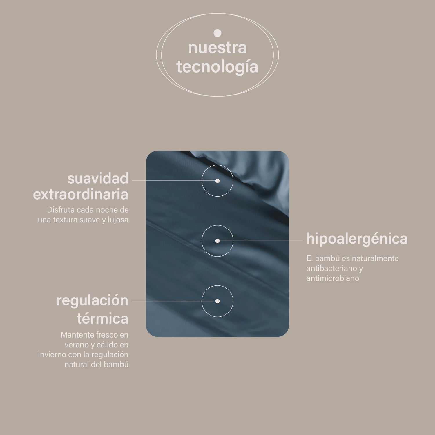 sábanas de bambú + almohadas cloudpure
