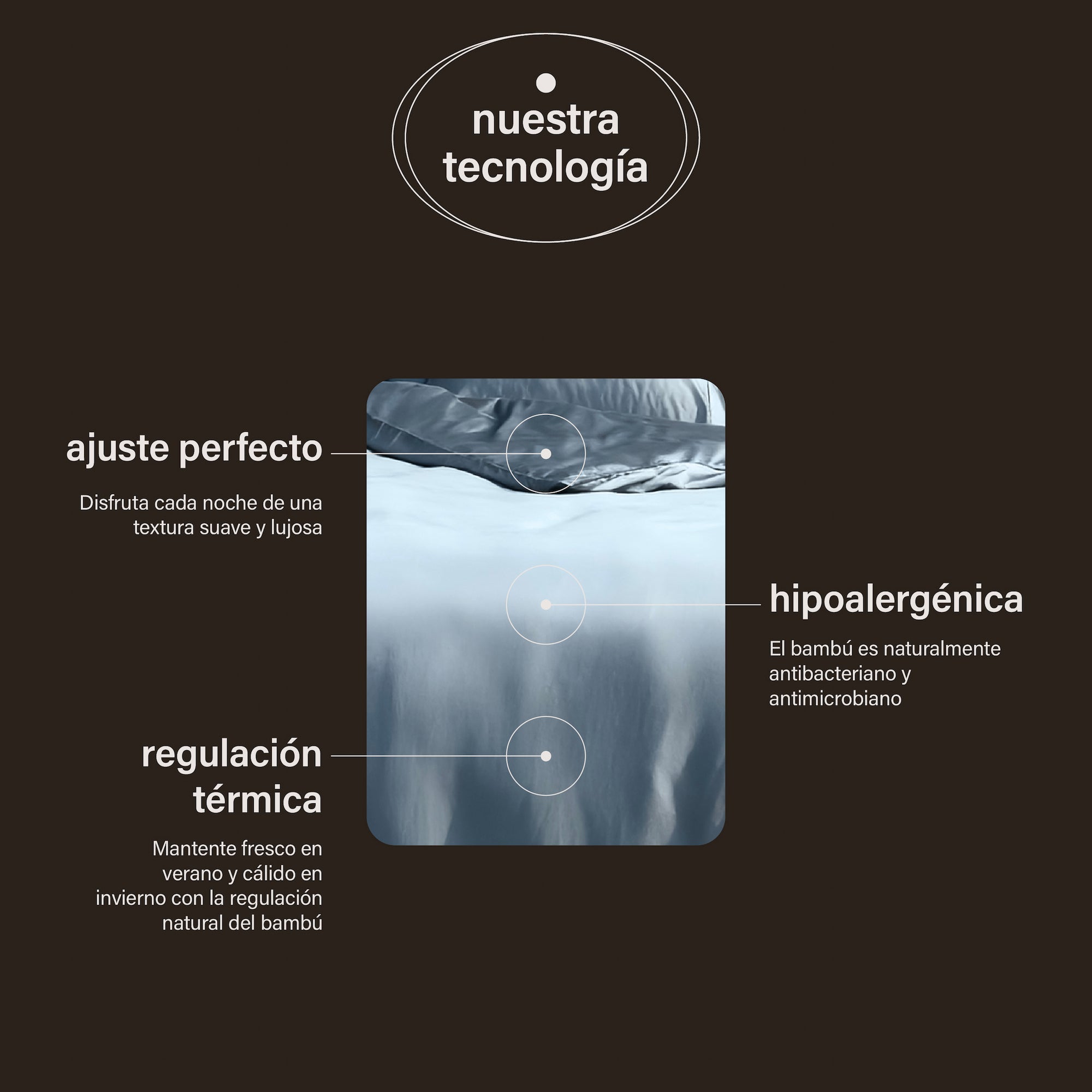 funda plumón de bambú