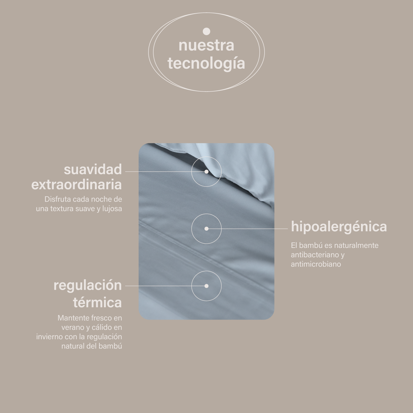 sábanas de bambú + almohadas cloudpure