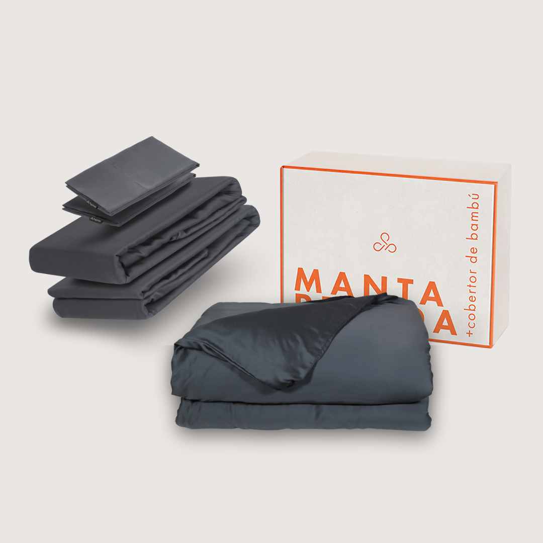sábanas de bambú + manta pesada 2.0