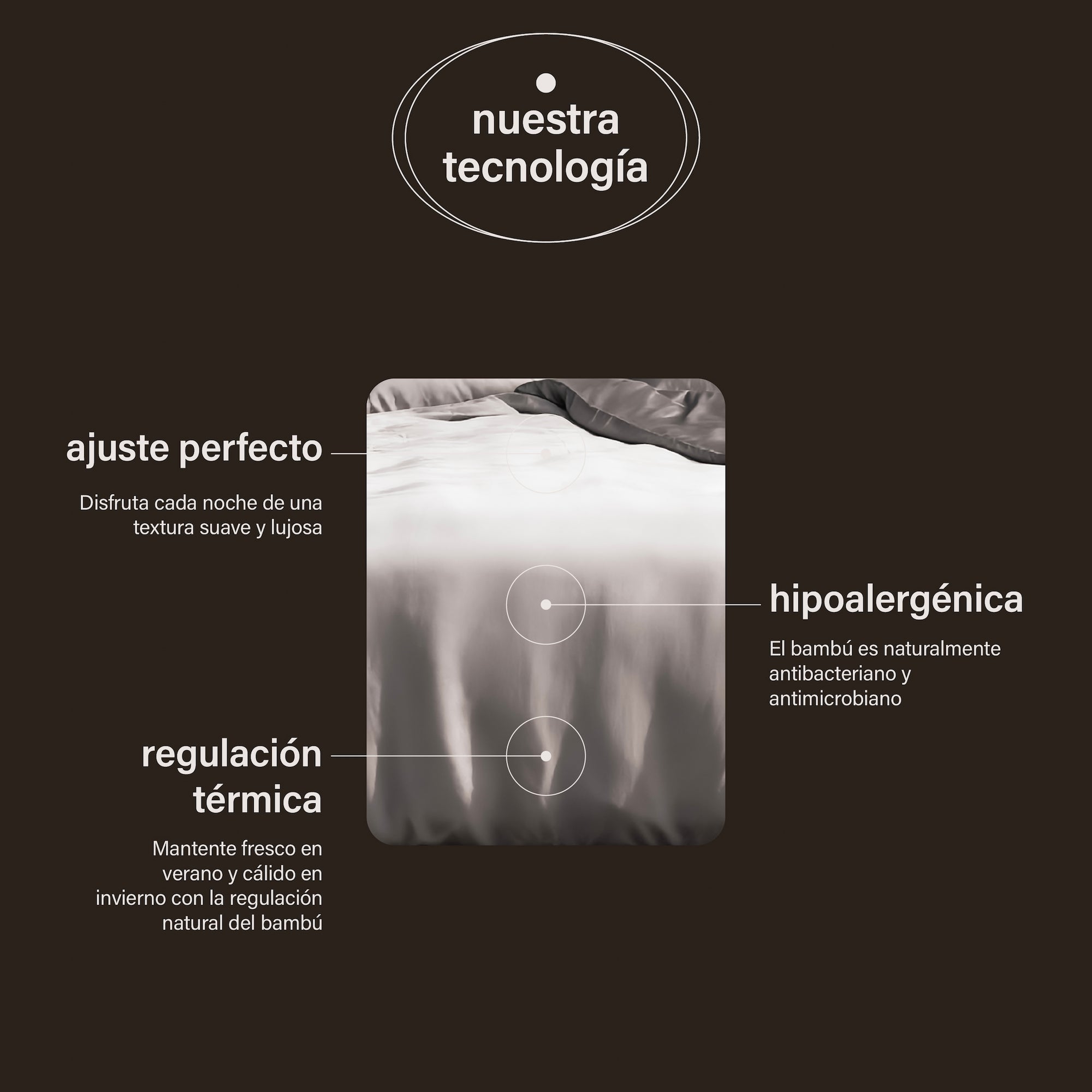 funda plumón de bambú