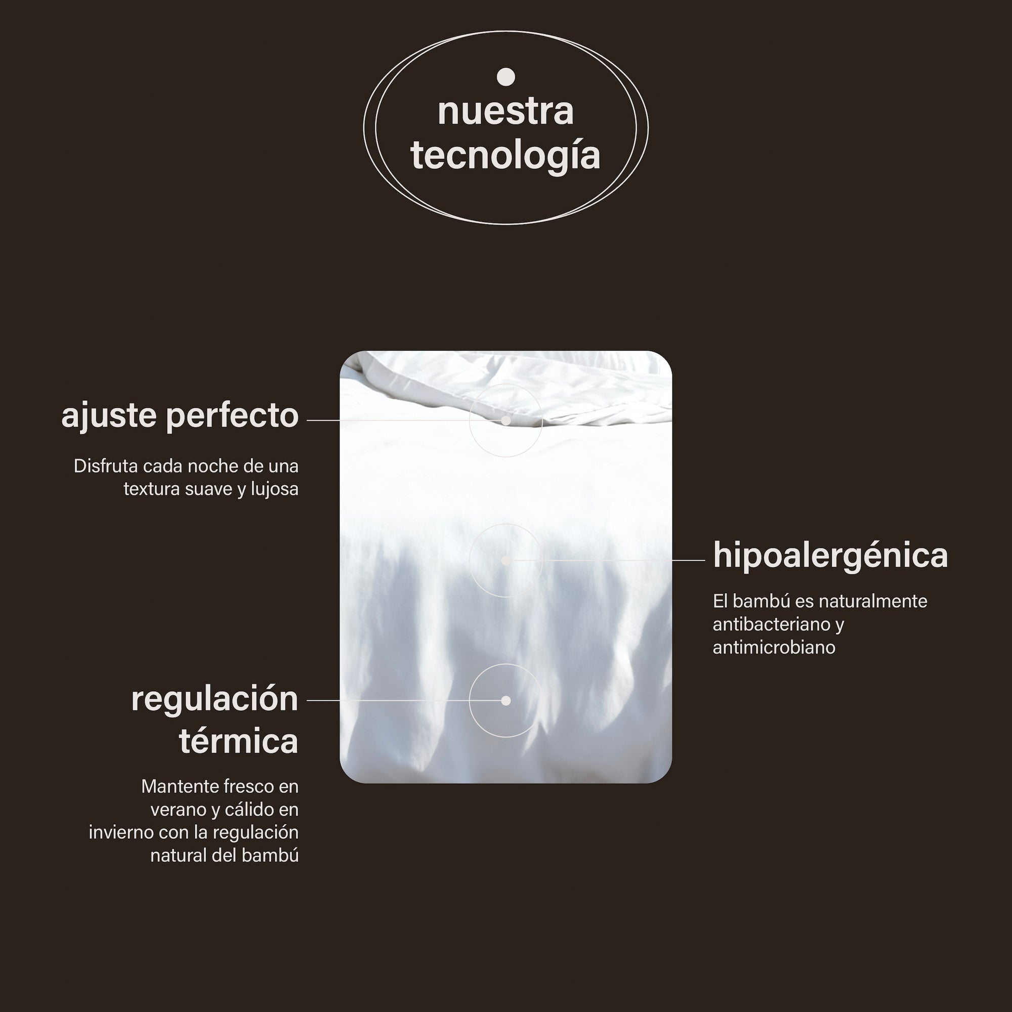 funda plumón de bambú