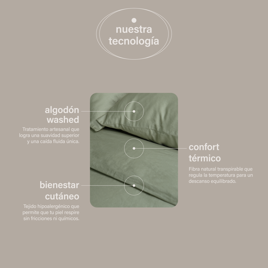 sábanas de algodón + almohadas