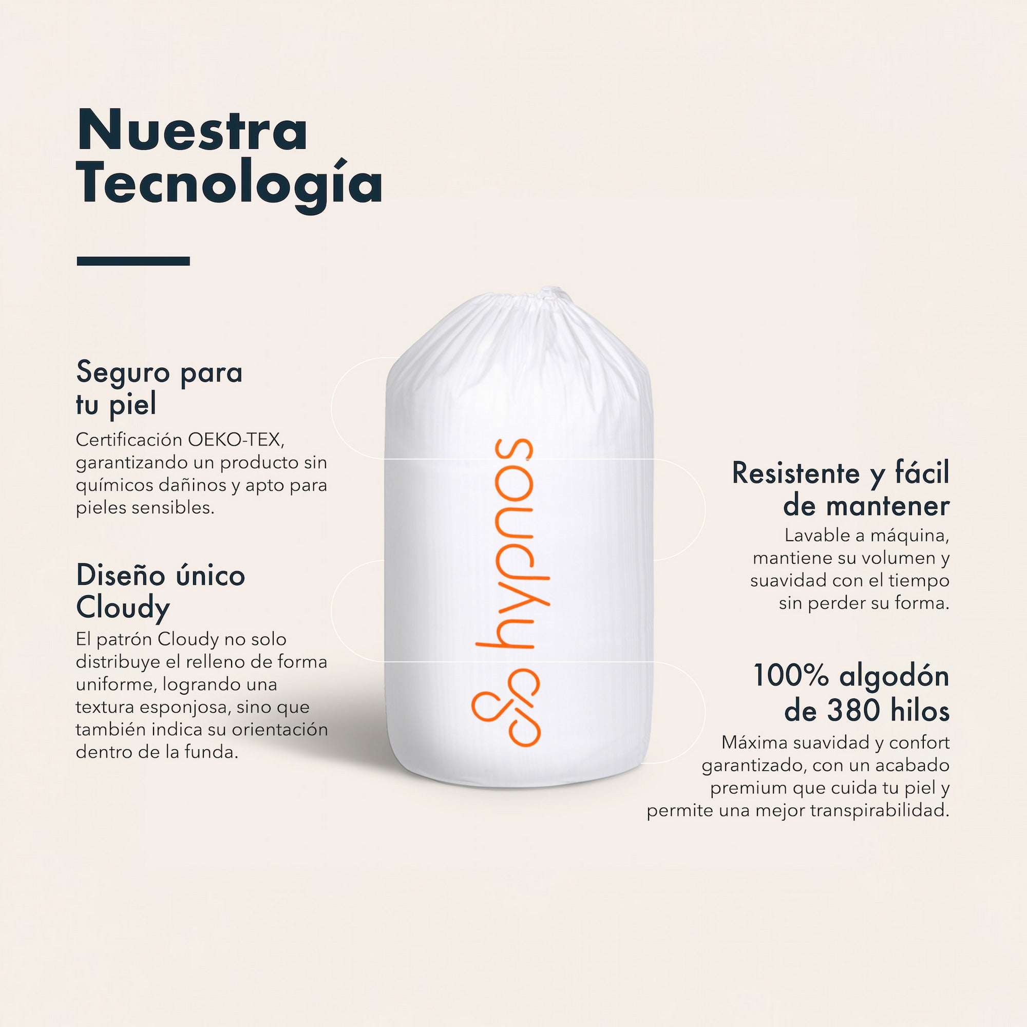 plumón cloudy + funda de TENCEL™