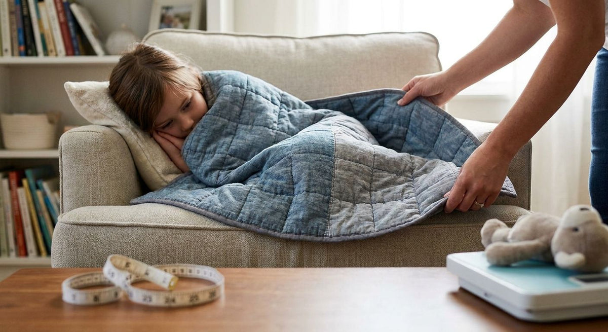 Manta pesada para niños: guía de talla y peso seguro