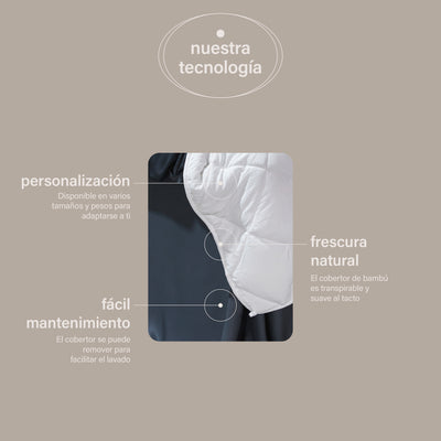 manta pesada + cobertor de bambú lite de regalo