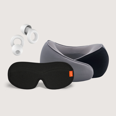cojín de cuello + antifaz + tapones