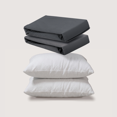 sábanas de algodón + almohadas