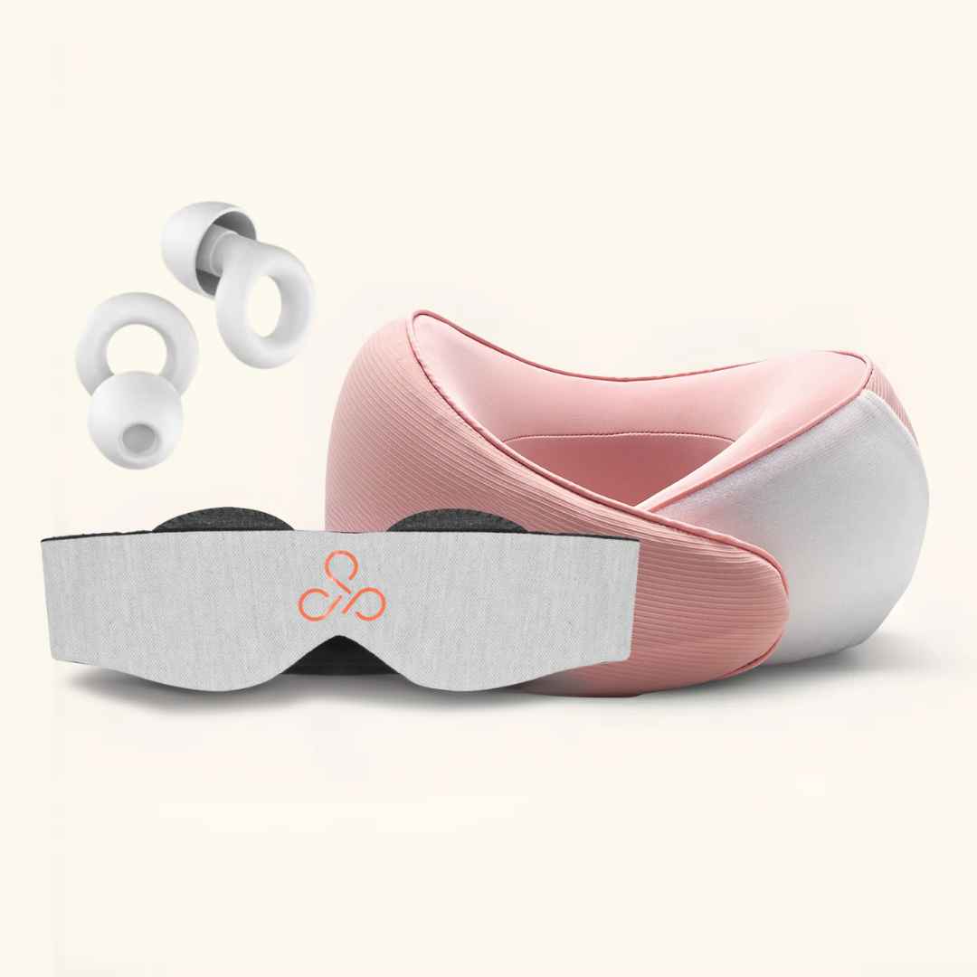 Cojín de Viaje + Antifaz + Tapones