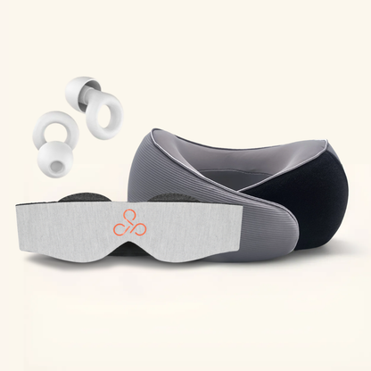 Cojín de Viaje + Antifaz + Tapones