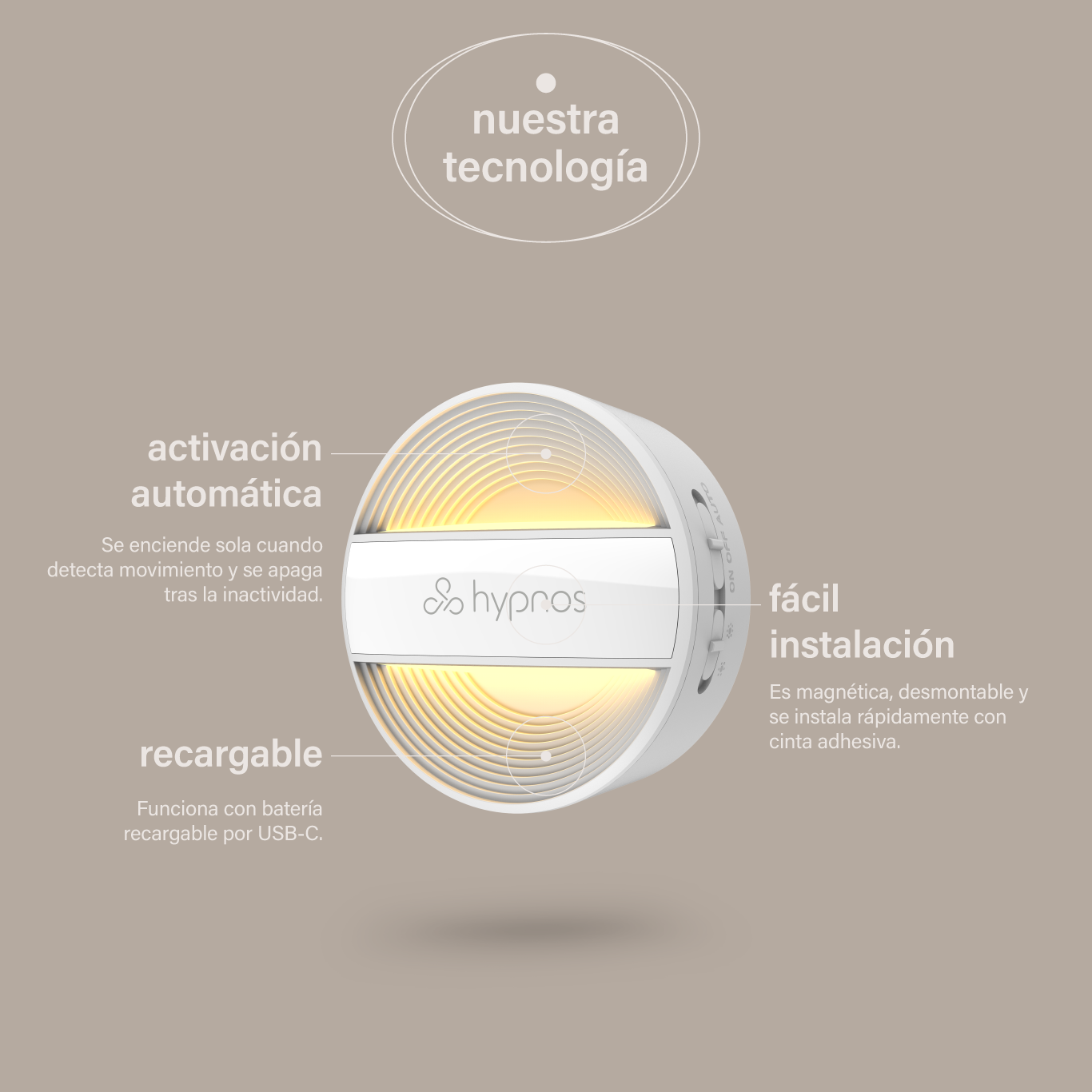 luz nocturna inteligente glow