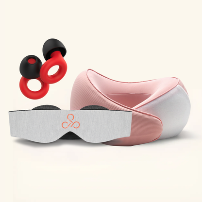 Cojín de Viaje + Antifaz + Tapones