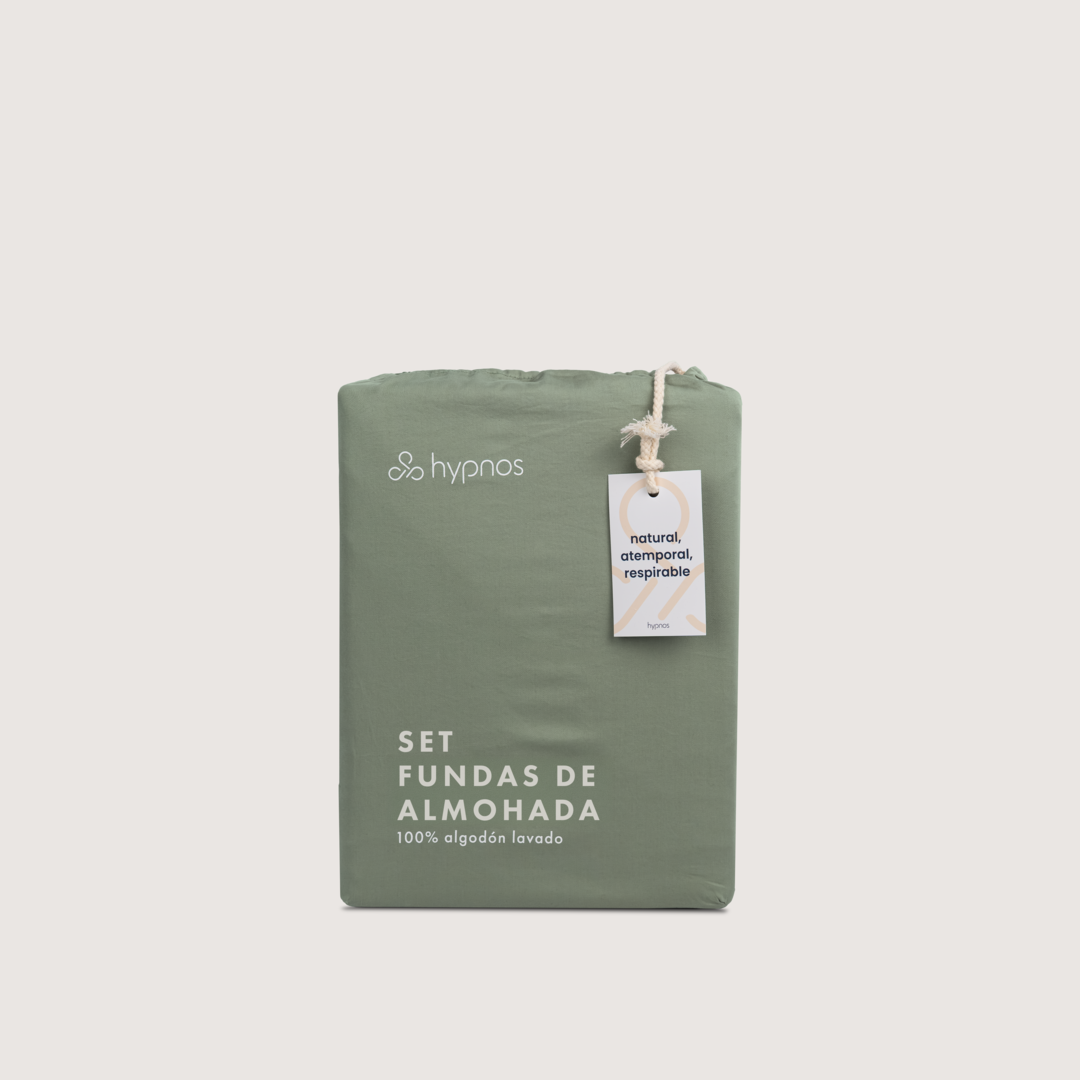fundas de almohada algodón lavado