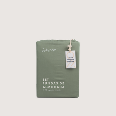 fundas de almohada algodón lavado