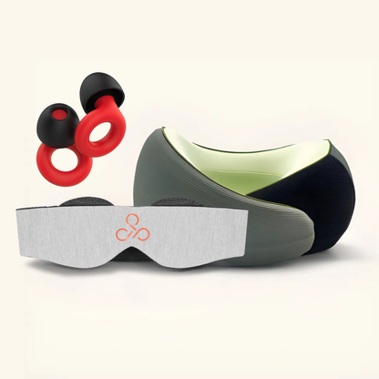 Cojín de Viaje + Antifaz + Tapones