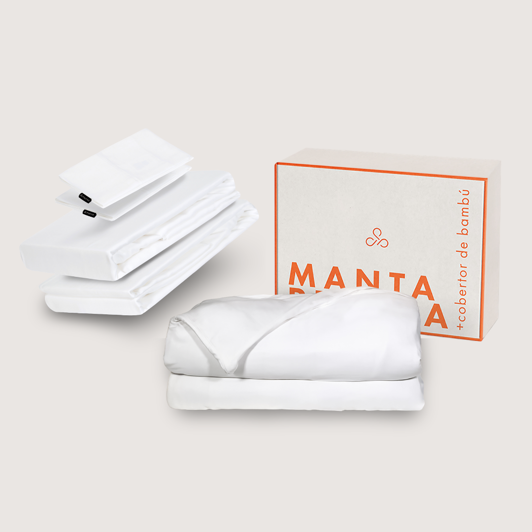sábanas de bambú + manta pesada 2.0