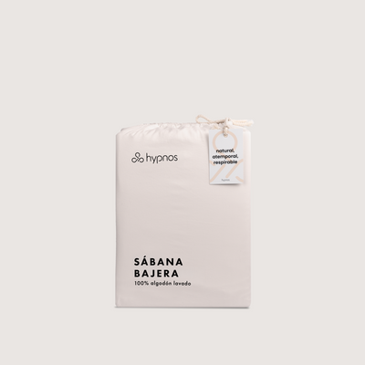 sábana bajera algodón lavado