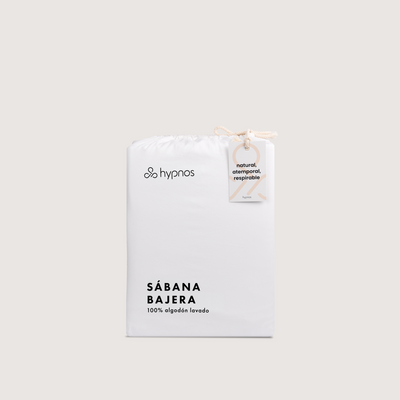 sábana bajera algodón lavado