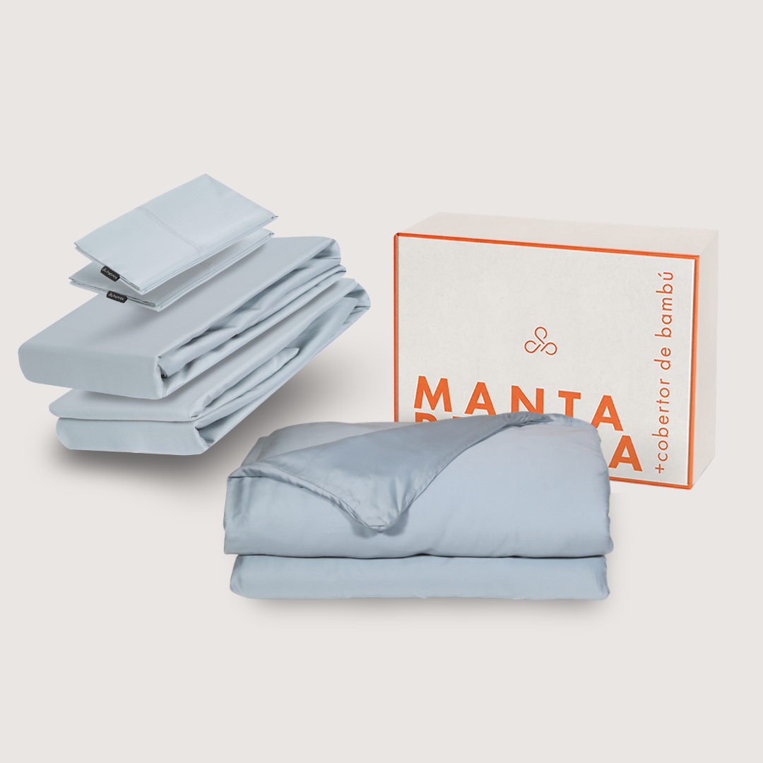 sábanas de bambú + manta pesada 2.0