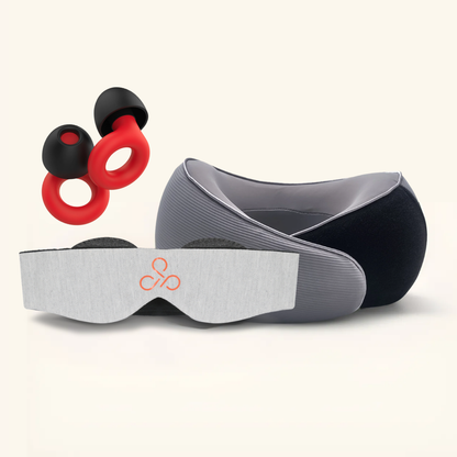 Cojín de Viaje + Antifaz + Tapones