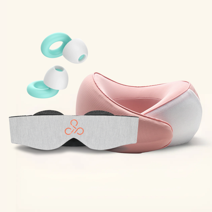 Cojín de Viaje + Antifaz + Tapones