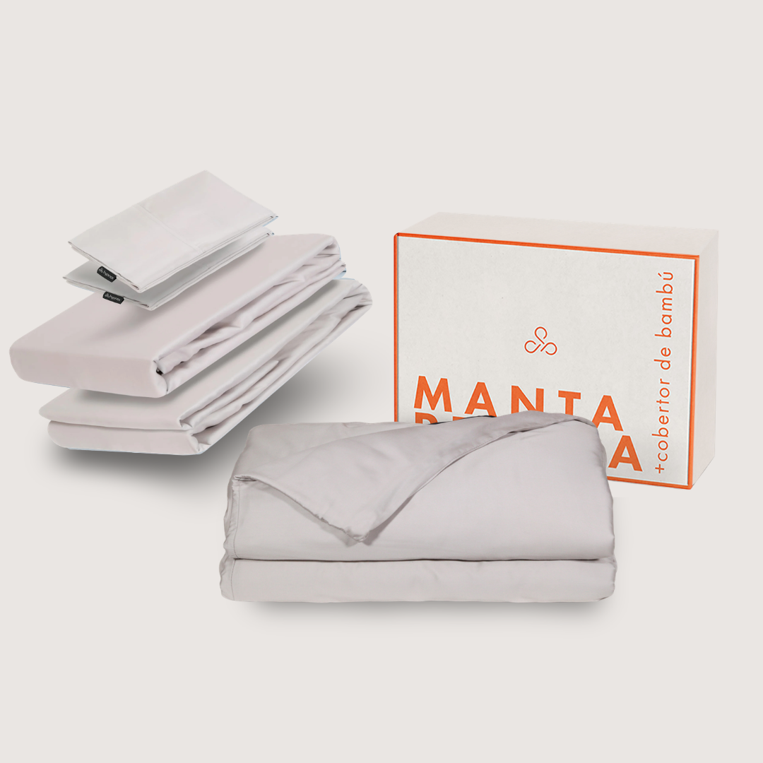 sábanas de bambú + manta pesada 2.0