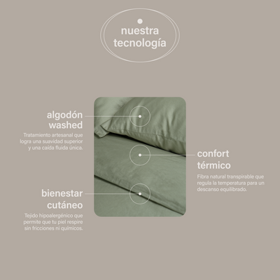 sábanas de algodón + almohadas