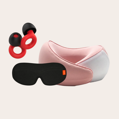 Cojín de Viaje + Antifaz + Tapones