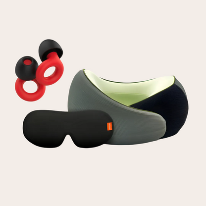 Cojín de Viaje + Antifaz + Tapones