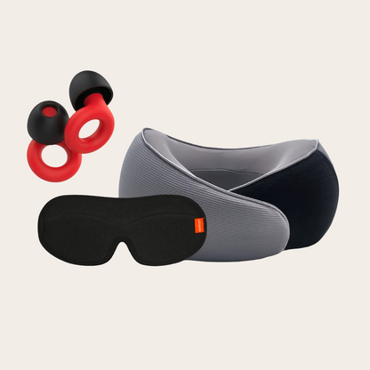 Cojín de Viaje + Antifaz + Tapones